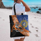 Personalised Tigers and Eels Rugby Tote Bag Aboriginal Art