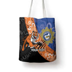 Personalised Tigers and Eels Rugby Tote Bag Aboriginal Art