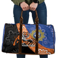 Personalised Tigers and Eels Rugby Travel Bag Aboriginal Art