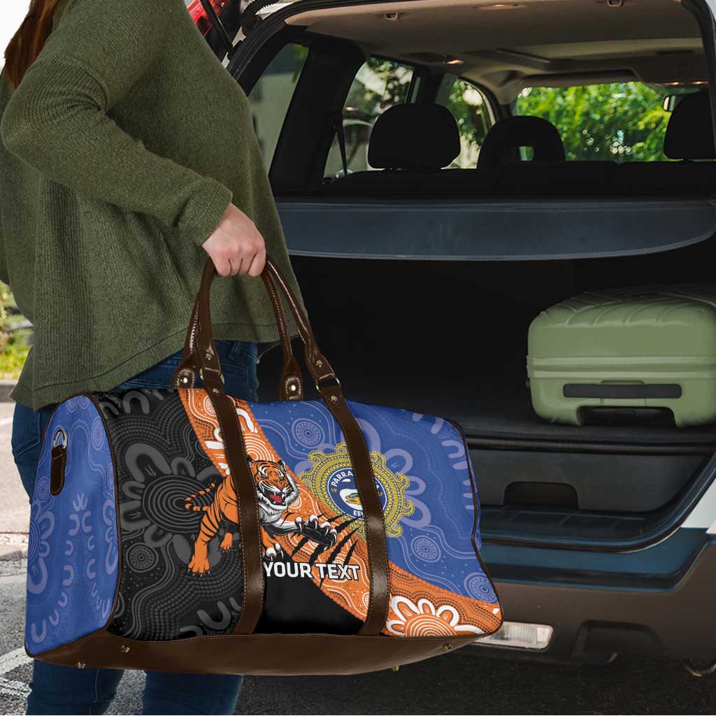 Personalised Tigers and Eels Rugby Travel Bag Aboriginal Art