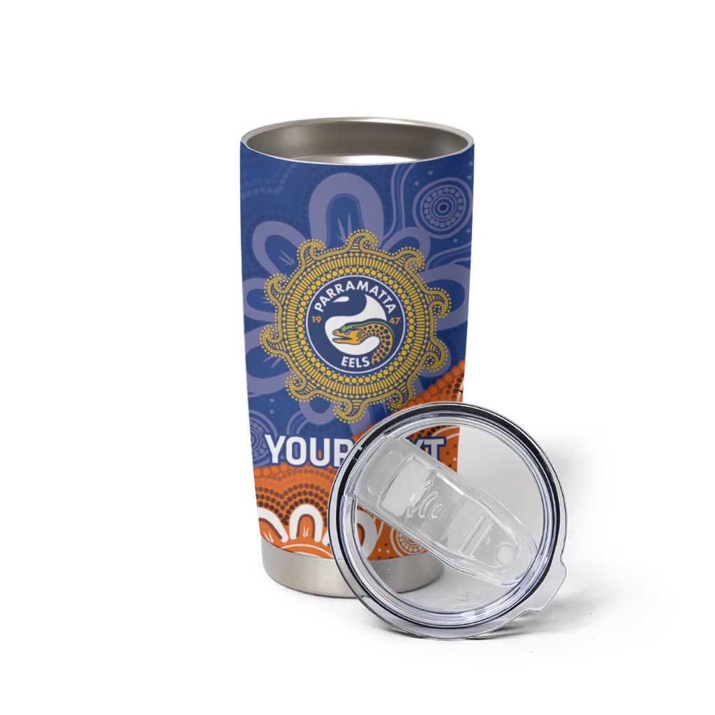 Personalised Tigers and Eels Rugby Tumbler Cup Aboriginal Art