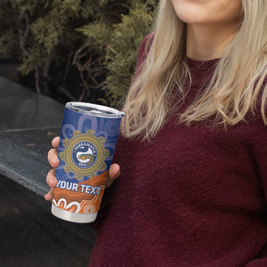 Personalised Tigers and Eels Rugby Tumbler Cup Aboriginal Art