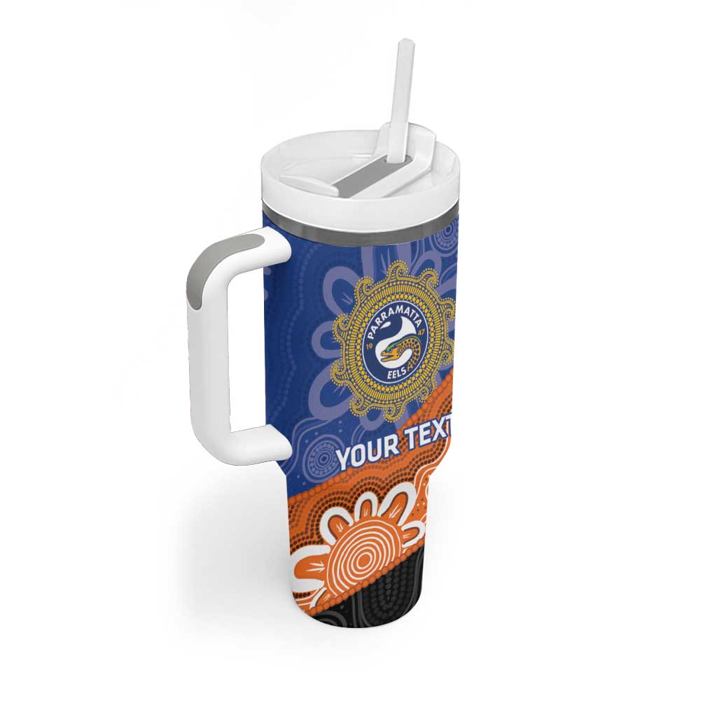 Personalised Tigers and Eels Rugby Tumbler With Handle Aboriginal Art