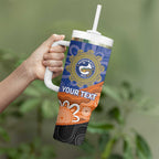 Personalised Tigers and Eels Rugby Tumbler With Handle Aboriginal Art