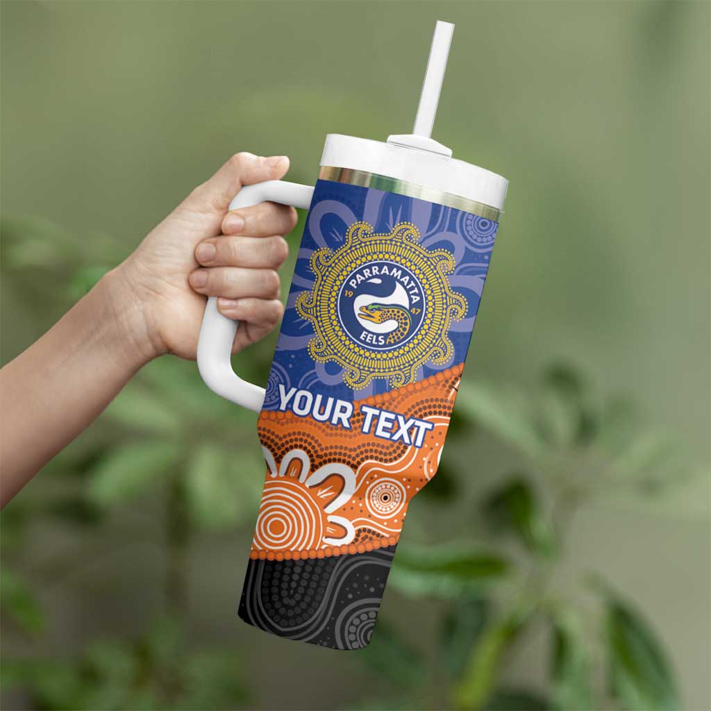 Personalised Tigers and Eels Rugby Tumbler With Handle Aboriginal Art
