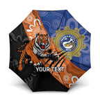 Personalised Tigers and Eels Rugby Umbrella Aboriginal Art
