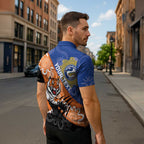Personalised Tigers and Eels Rugby Zipper Polo Shirt Aboriginal Art