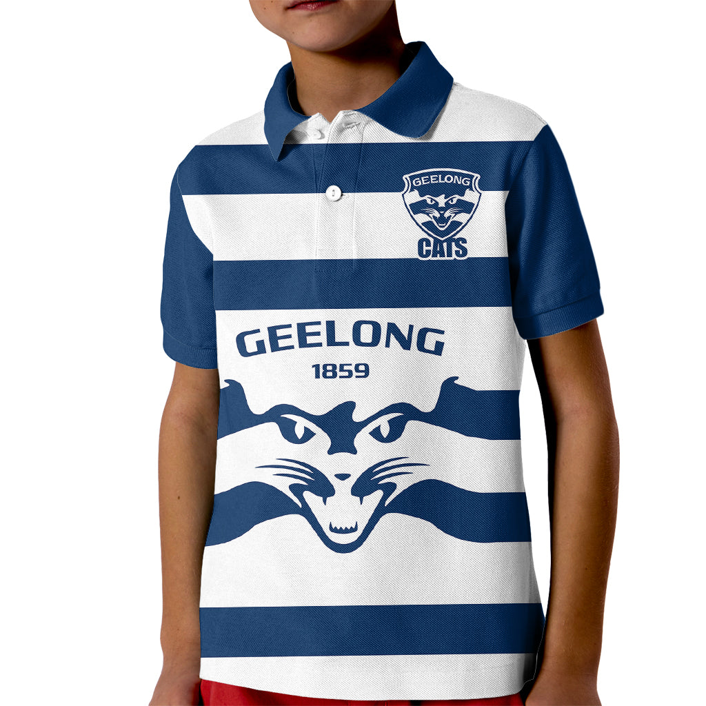 personalised-geelong-football-2023-kid-polo-shirt-go-cats-white-sporty-style