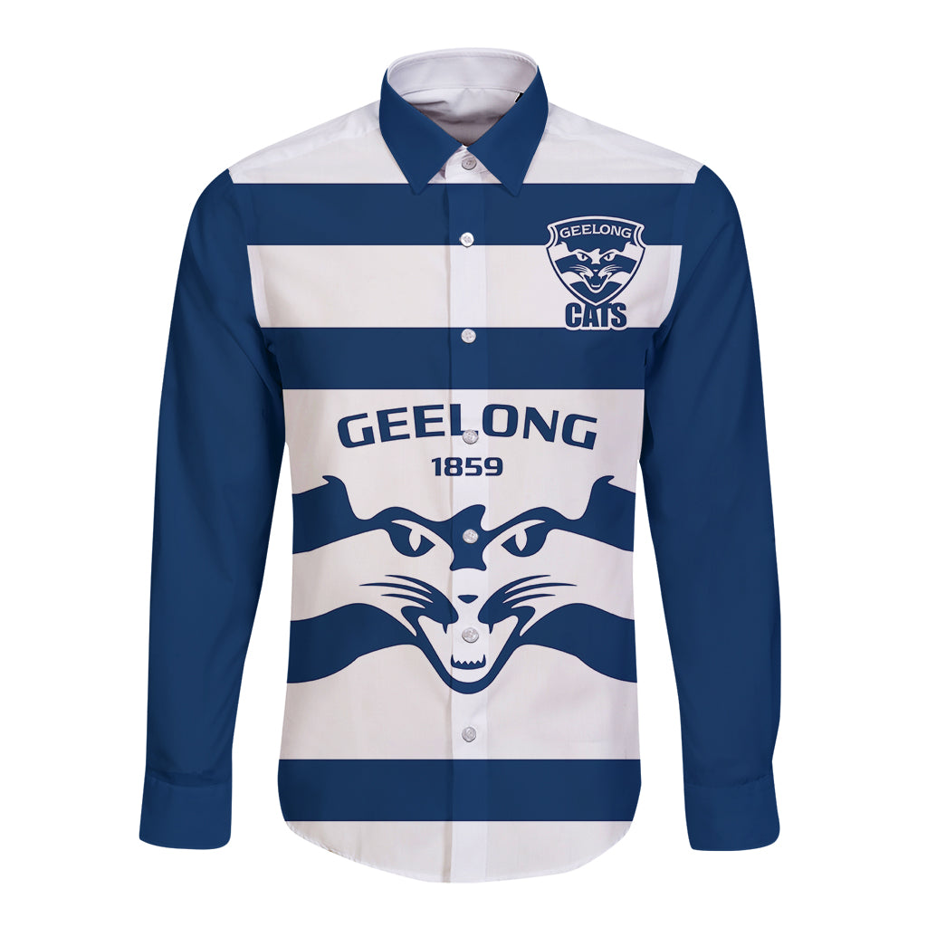 personalised-geelong-football-2023-long-sleeve-button-shirt-go-cats-white-sporty-style