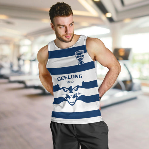 personalised-geelong-football-2023-men-tank-top-go-cats-white-sporty-style