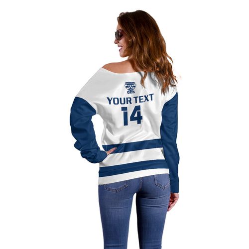 personalised-geelong-football-2023-off-shoulder-sweater-go-cats-white-sporty-style