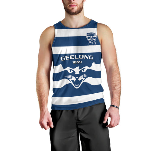 personalised-geelong-football-2023-men-tank-top-go-cats-navy-blue-sporty-style