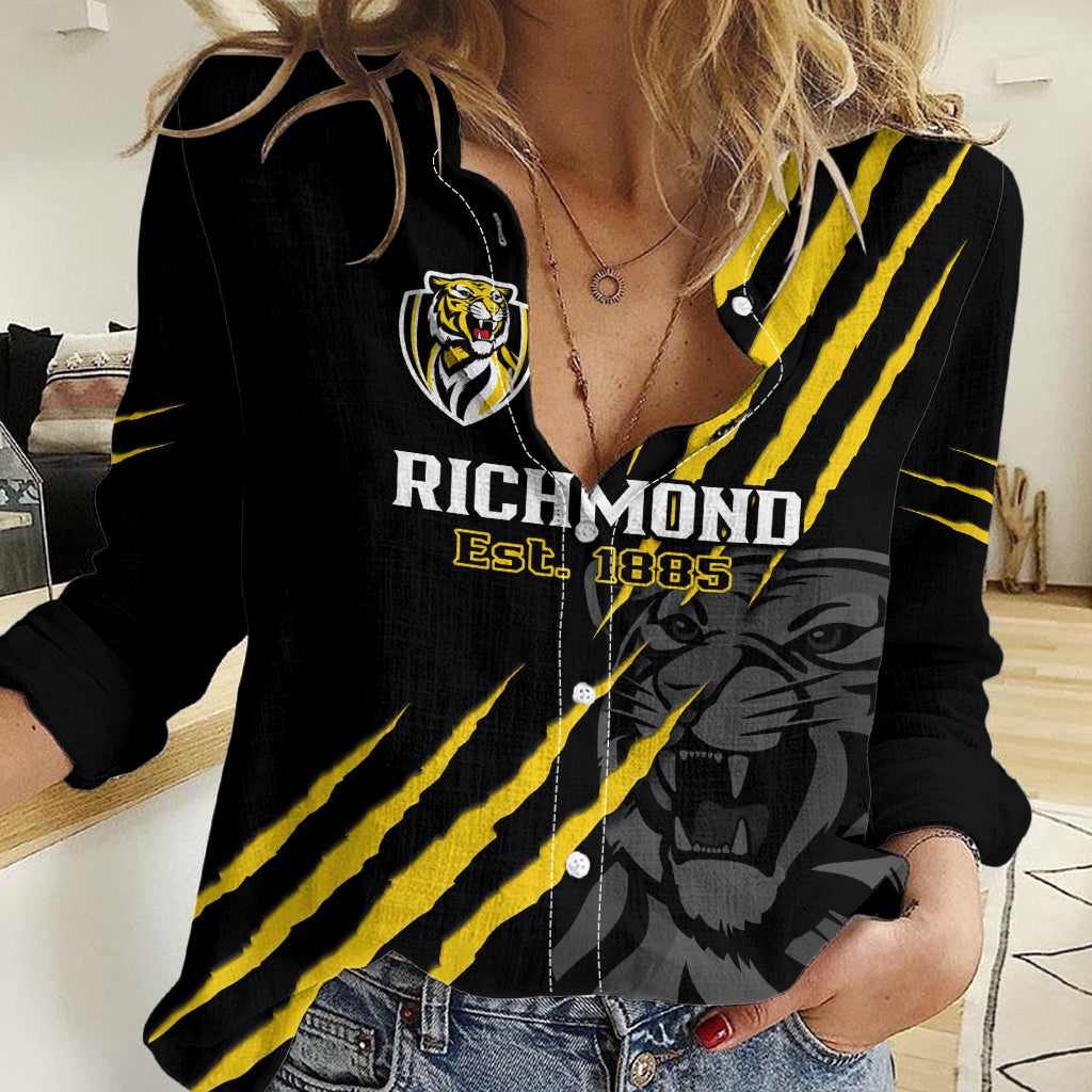 Richmond Football 2023 Women Casual Shirt Go Tigers Sporty Style LT14