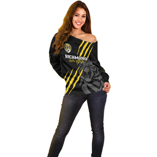 personalised-richmond-football-2023-off-shoulder-sweater-go-tigers-sporty-style
