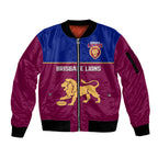 personalised-brisbane-lions-football-2023-sleeve-zip-bomber-jacket-sporty-maroon-version
