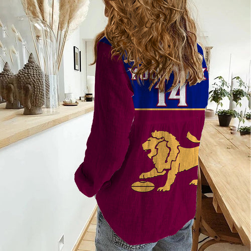 personalised-brisbane-lions-football-2023-women-casual-shirt-sporty-maroon-version