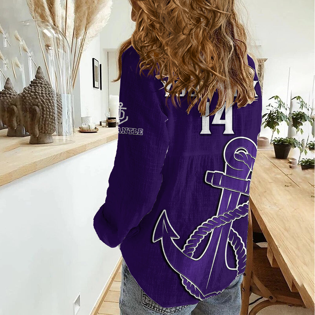 Personalised Fremantle Dockers Football 2023 Women Casual Shirt Go Freo Sporty Version 01 LT14