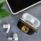 Penrith Panthers Rugby Custom AirPods Case 60 Years Anniversary Black Polynesian Aboriginal Art
