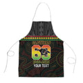 Penrith Panthers Rugby Custom Apron 60 Years Anniversary Black Polynesian Aboriginal Art