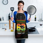 Penrith Panthers Rugby Custom Apron 60 Years Anniversary Black Polynesian Aboriginal Art