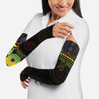 Penrith Panthers Rugby Custom Arm Sleeves 60 Years Anniversary Black Polynesian Aboriginal Art