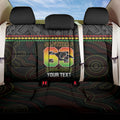 Penrith Panthers Rugby Custom Back Car Seat Cover 60 Years Anniversary Black Polynesian Aboriginal Art