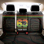 Penrith Panthers Rugby Custom Back Car Seat Cover 60 Years Anniversary Black Polynesian Aboriginal Art