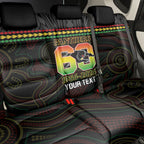 Penrith Panthers Rugby Custom Back Car Seat Cover 60 Years Anniversary Black Polynesian Aboriginal Art