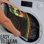 Penrith Panthers Rugby Custom Bathroom Set 60 Years Anniversary Black Polynesian Aboriginal Art