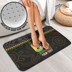 Penrith Panthers Rugby Custom Bathroom Set 60 Years Anniversary Black Polynesian Aboriginal Art