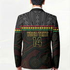 Penrith Panthers Rugby Custom Blazer 60 Years Anniversary Black Polynesian Aboriginal Art