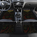 Penrith Panthers Rugby Custom Car Mats 60 Years Anniversary Black Polynesian Aboriginal Art