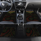 Penrith Panthers Rugby Custom Car Mats 60 Years Anniversary Black Polynesian Aboriginal Art