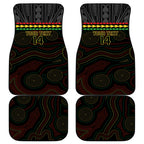 Penrith Panthers Rugby Custom Car Mats 60 Years Anniversary Black Polynesian Aboriginal Art