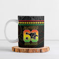 Penrith Panthers Rugby Custom Ceramic Mug 60 Years Anniversary Black Polynesian Aboriginal Art