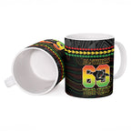 Penrith Panthers Rugby Custom Ceramic Mug 60 Years Anniversary Black Polynesian Aboriginal Art