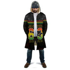 Penrith Panthers Rugby Custom Cloak 60 Years Anniversary Black Polynesian Aboriginal Art