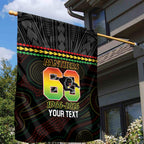 Penrith Panthers Rugby Custom Garden Flag 60 Years Anniversary Black Polynesian Aboriginal Art