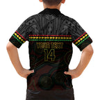 Penrith Panthers Rugby Custom Hawaiian Shirt 60 Years Anniversary Black Polynesian Aboriginal Art