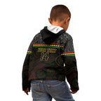 Penrith Panthers Rugby Custom Kid Hoodie 60 Years Anniversary Black Polynesian Aboriginal Art