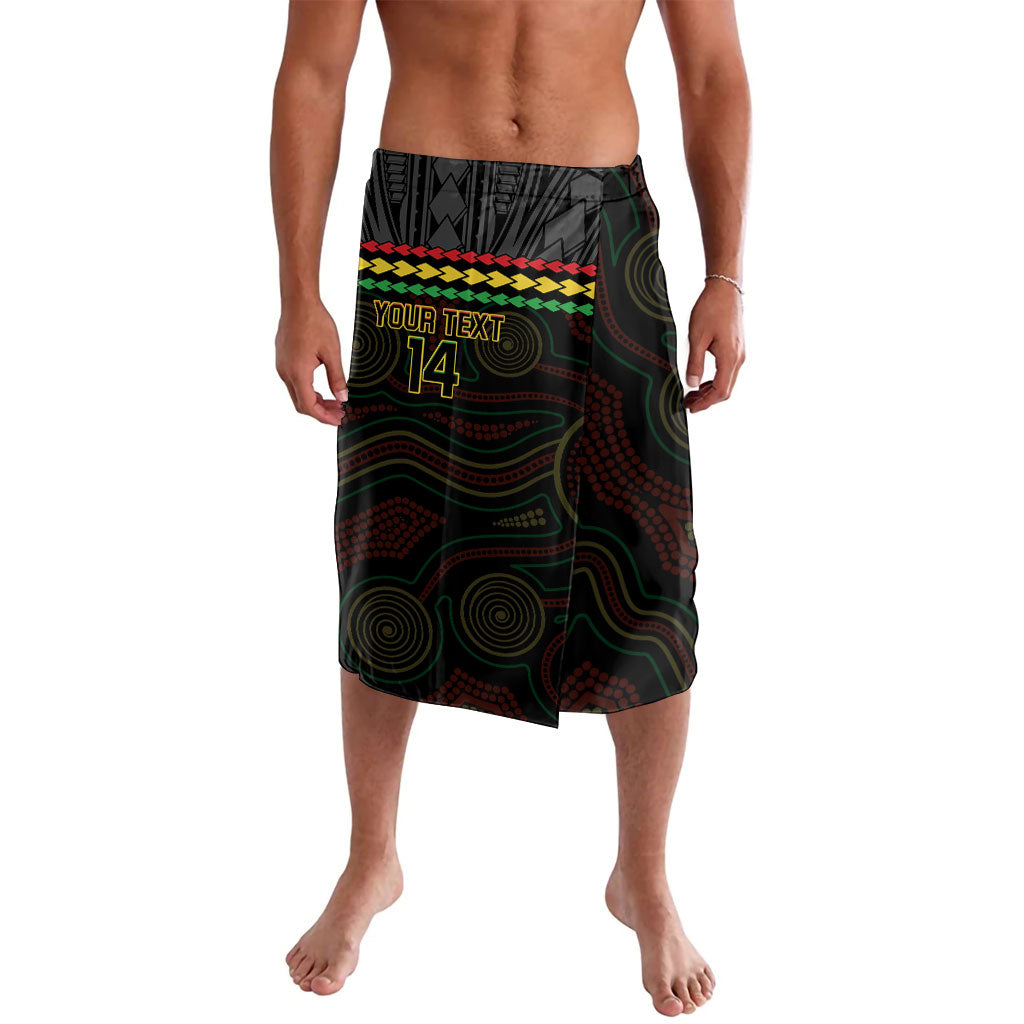 Penrith Panthers Rugby Custom Lavalava 60 Years Anniversary Black Polynesian Aboriginal Art