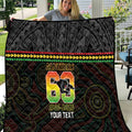 Penrith Panthers Rugby Custom Quilt 60 Years Anniversary Black Polynesian Aboriginal Art