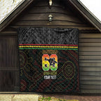 Penrith Panthers Rugby Custom Quilt 60 Years Anniversary Black Polynesian Aboriginal Art