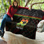 Penrith Panthers Rugby Custom Quilt 60 Years Anniversary Black Polynesian Aboriginal Art