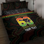 Penrith Panthers Rugby Custom Quilt Bed Set 60 Years Anniversary Black Polynesian Aboriginal Art