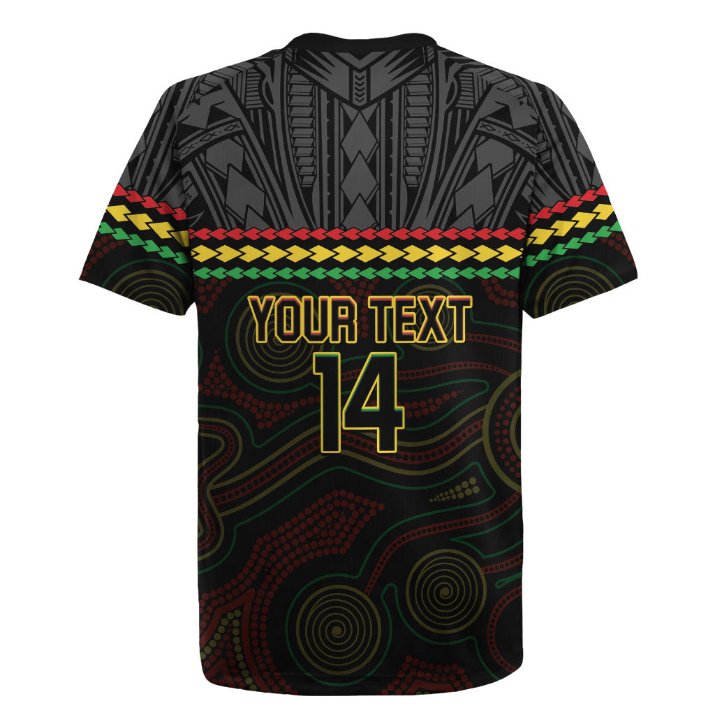 Penrith Panthers Rugby Custom Rugby Jersey 60 Years Anniversary Black Polynesian Aboriginal Art