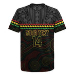 Penrith Panthers Rugby Custom Rugby Jersey 60 Years Anniversary Black Polynesian Aboriginal Art