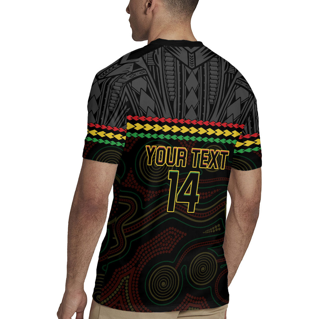 Penrith Panthers Rugby Custom Rugby Jersey 60 Years Anniversary Black Polynesian Aboriginal Art