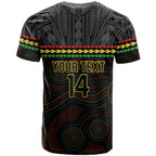Penrith Panthers Rugby Custom T Shirt 60 Years Anniversary Black Polynesian Aboriginal Art
