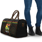 Penrith Panthers Rugby Custom Travel Bag 60 Years Anniversary Black Polynesian Aboriginal Art